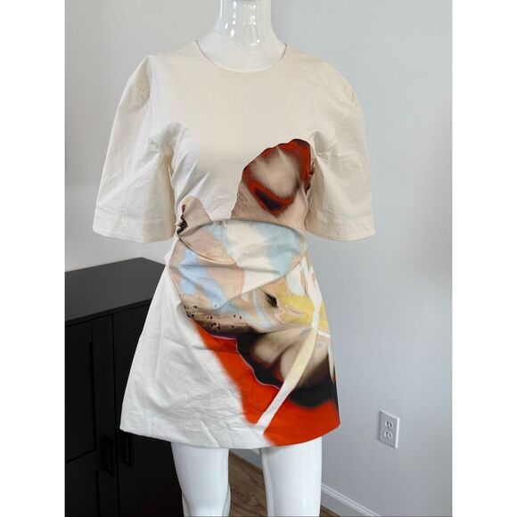 Significant Other Astryd Floral Stretch-Cotton Minidress US size 4 - Picture 10 of 12